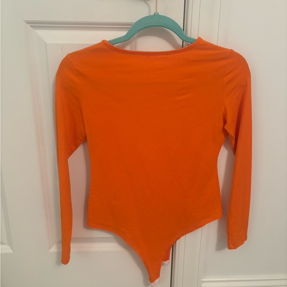 Orange Long Sleeve Bodysuit - Picture 2 of 3